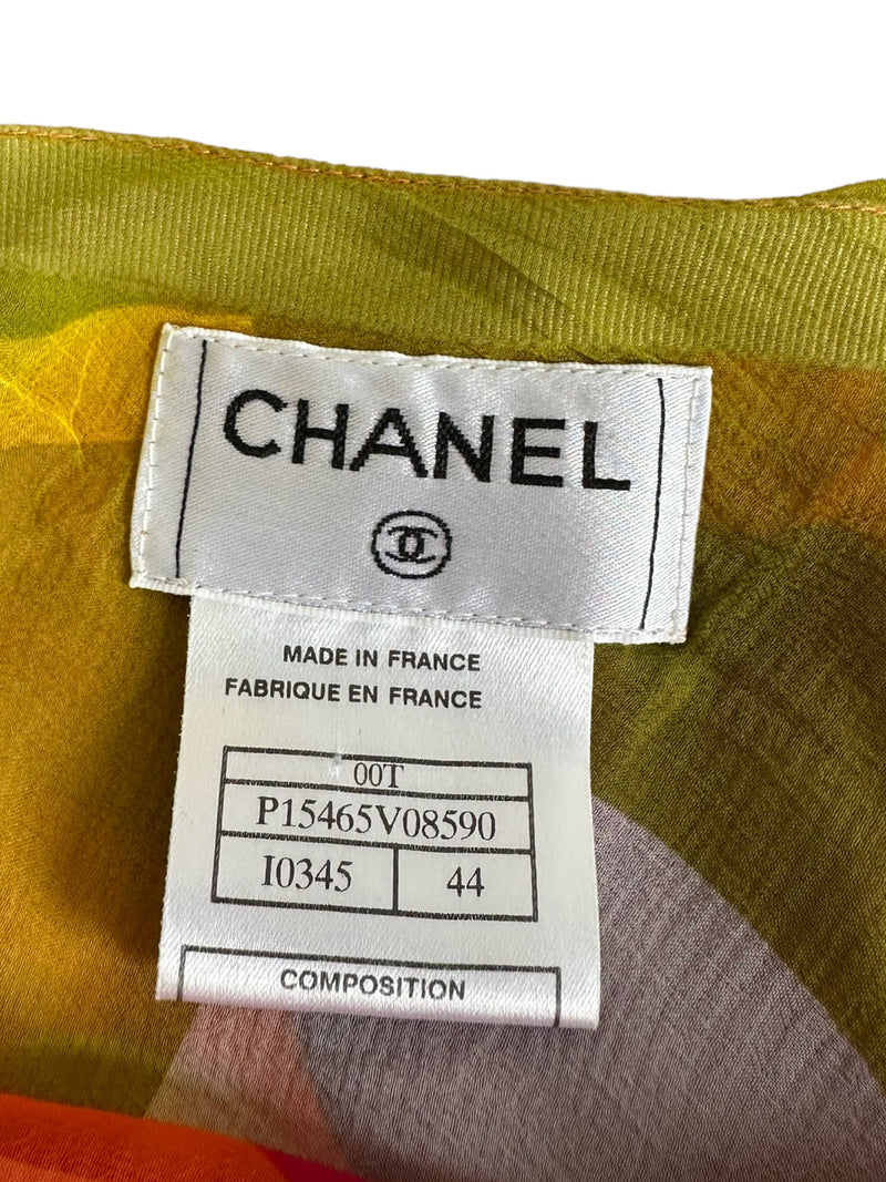 Chanel gonna vintage in seta (L)