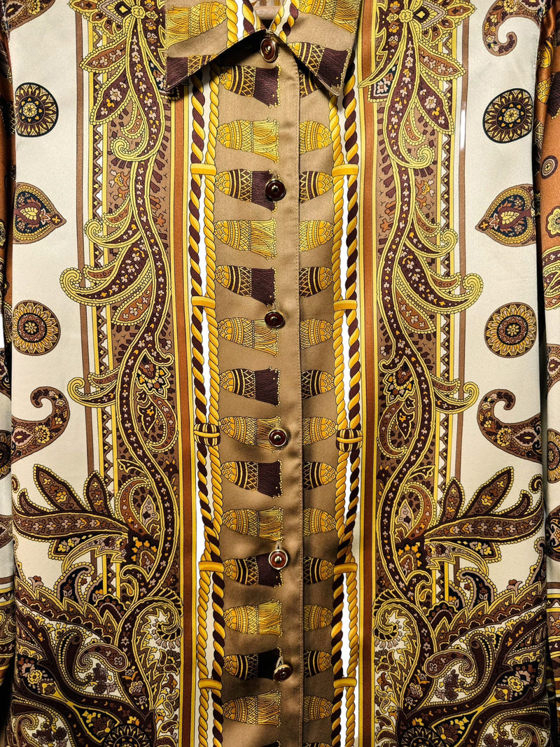 Camicia vintage in seta stile barocco