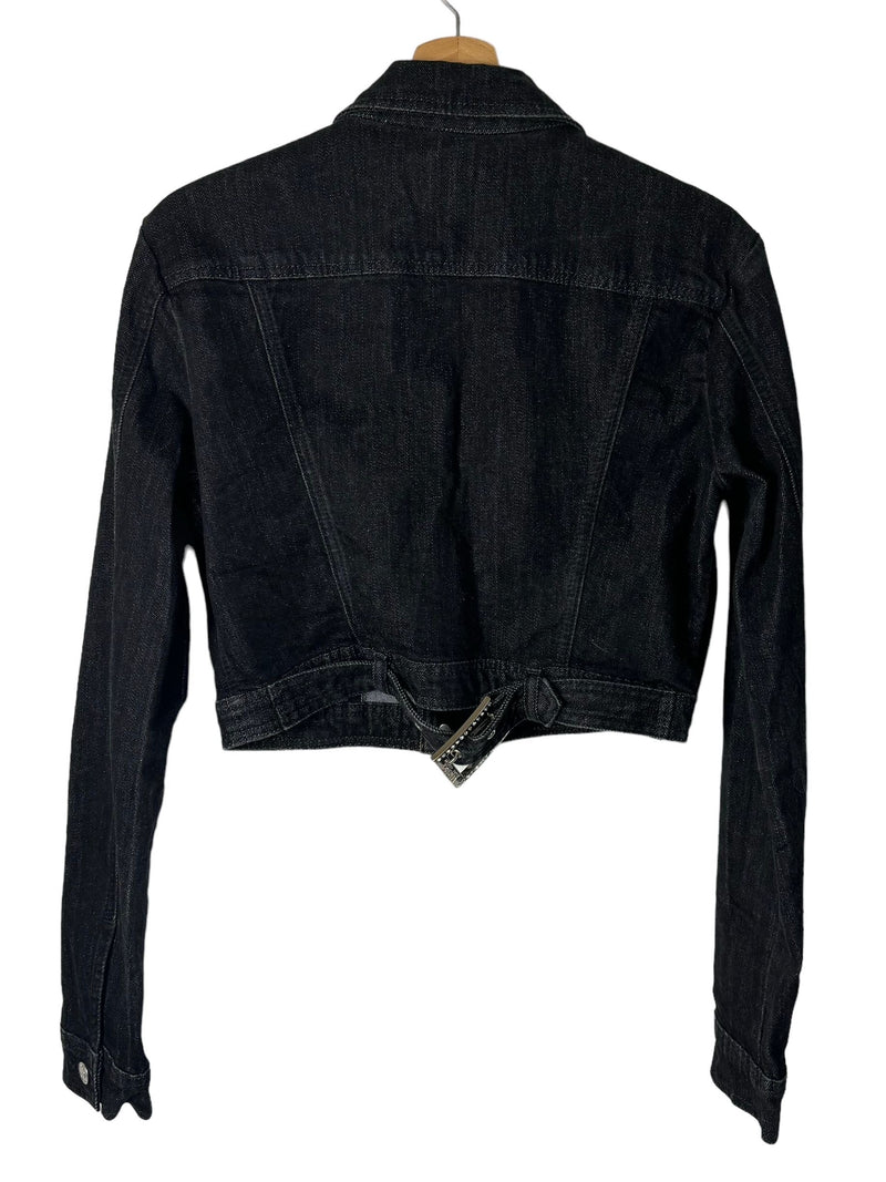 Versace vintage giacca in denim crop
