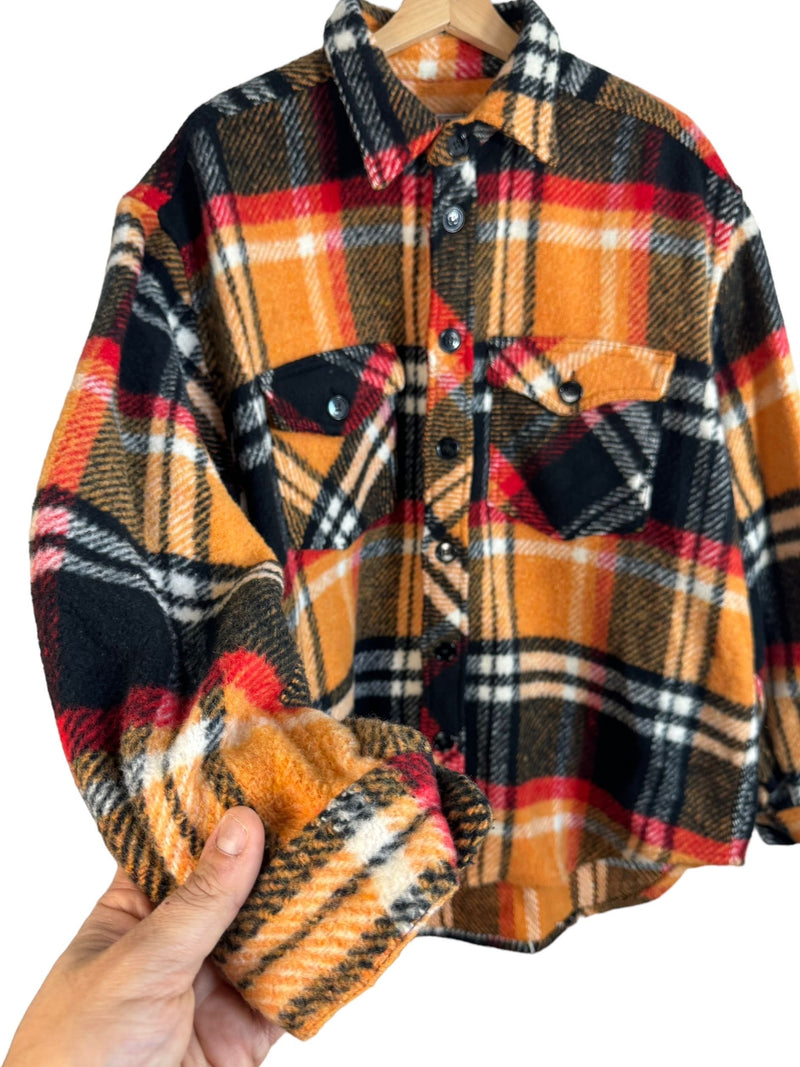 Camicia in lana a quadrettoni (XL)