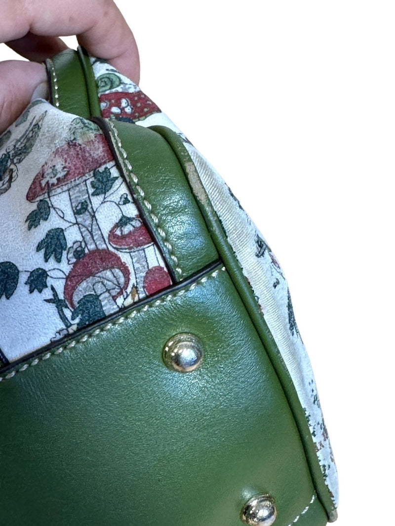 Gucci borsa vintage in pelle e tela.
