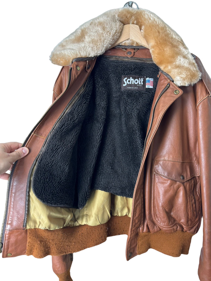Schott giacca in pelle vintage (L)
