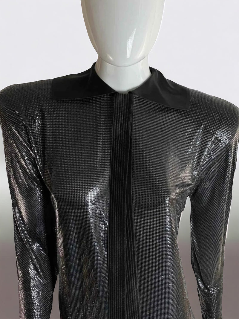 Gianni Versace abito in maglia metallica