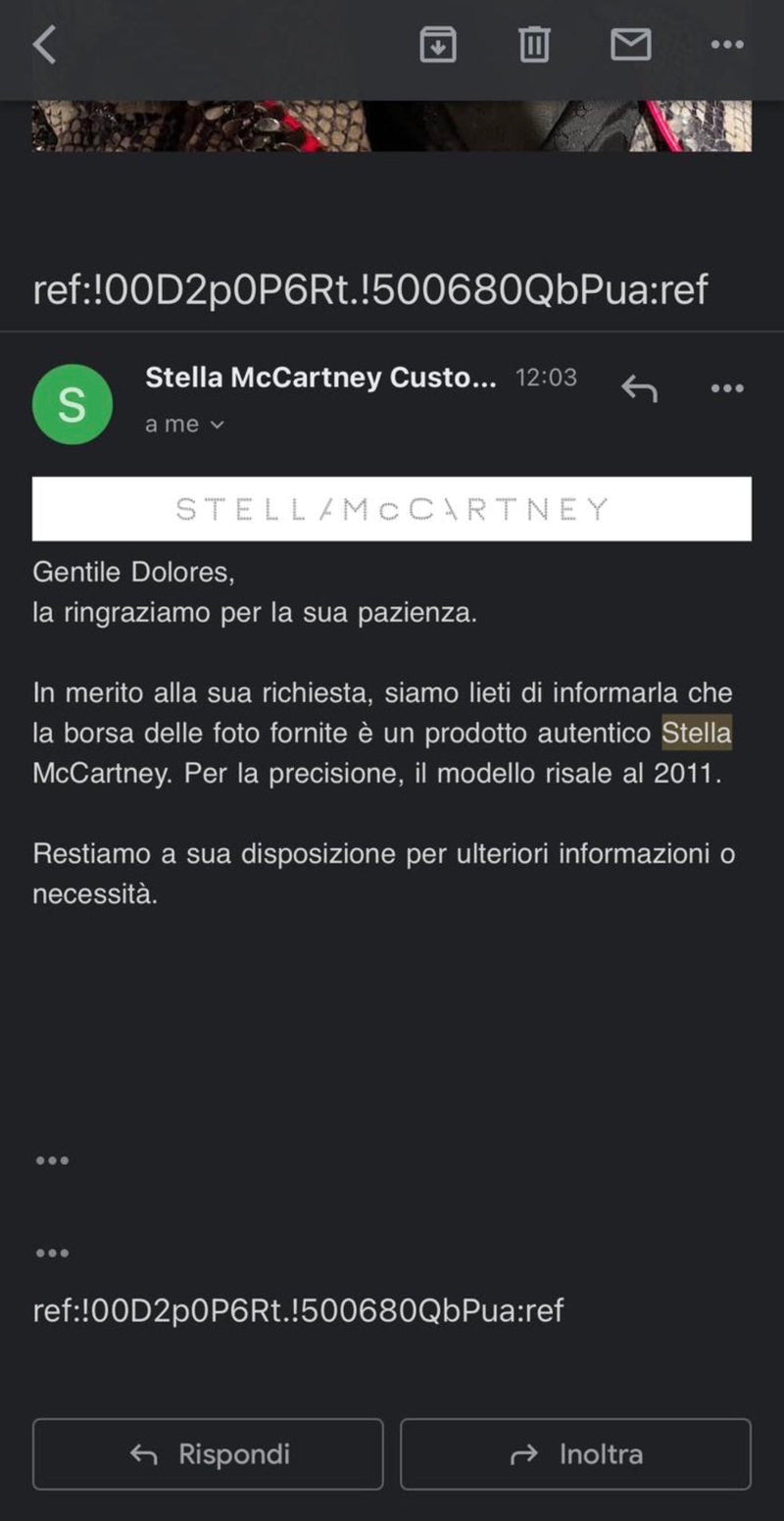 Stella Mccartney Falabella python fluo