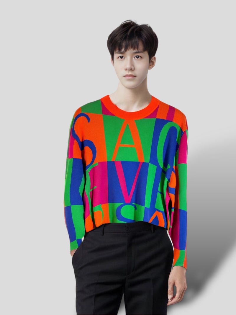 Versace maglione multicolore