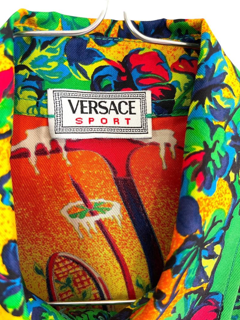 Versace sport camicia in seta anni 90s