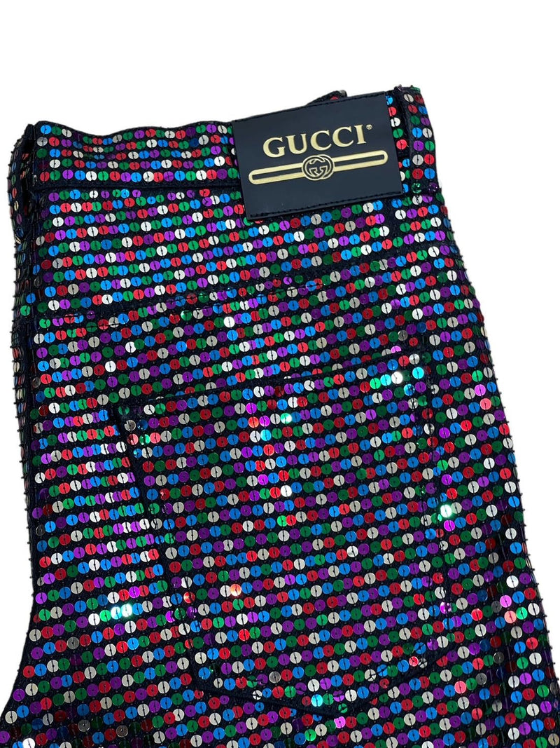 Gucci pantaloni in paillettes