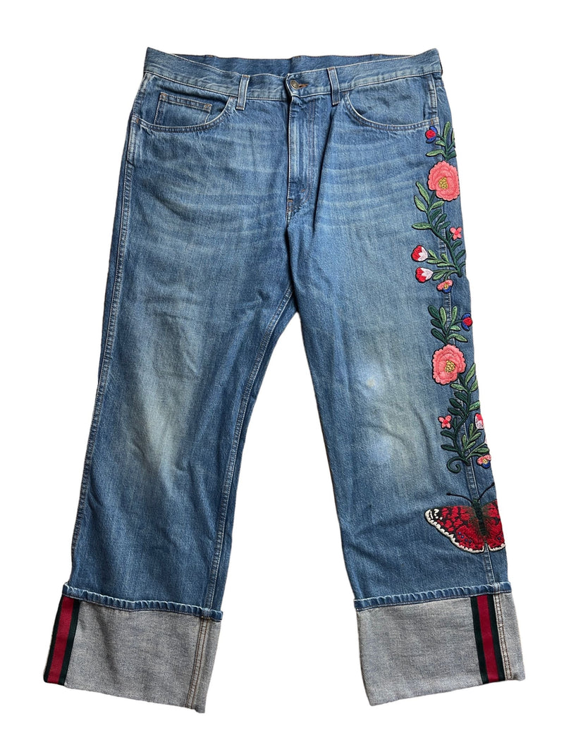 Gucci jeans con ricami