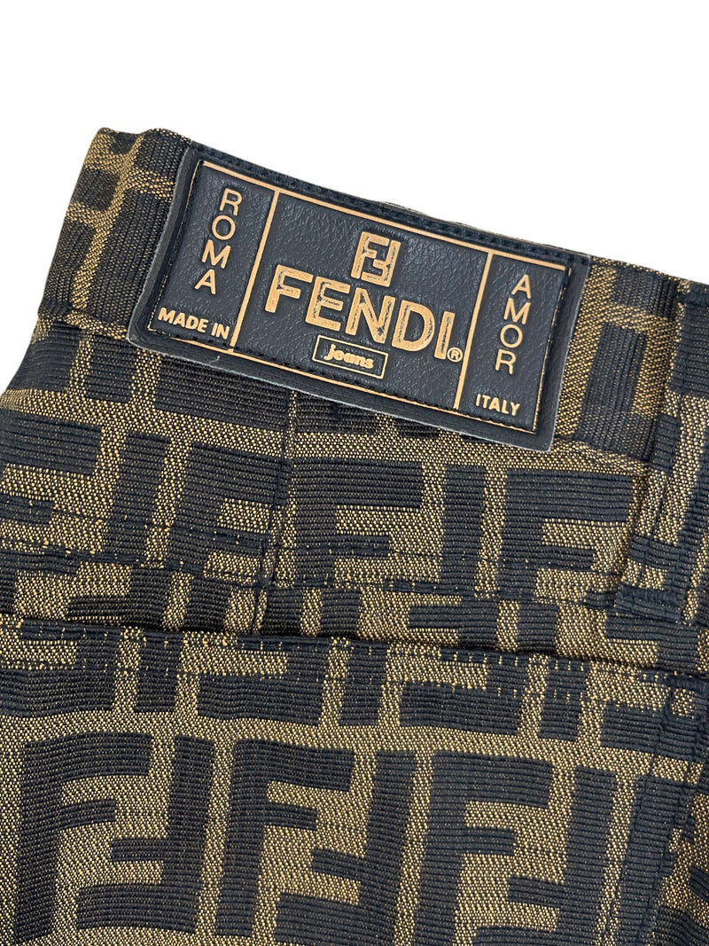 Fendi pantaloni vintage monogram. (M)