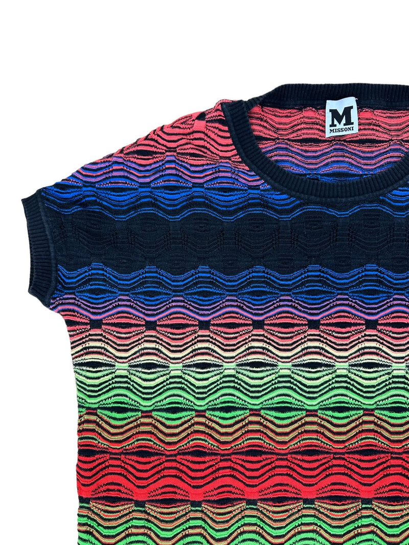 Missoni t-shirt multicolor vintage. (S)