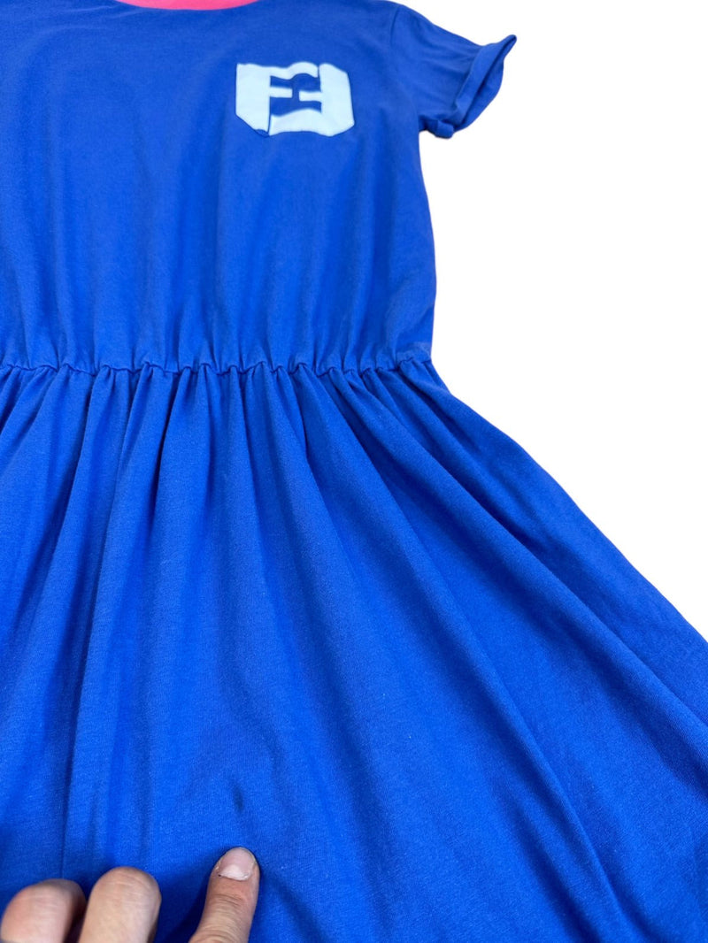 Fendi Mini abito vintage blu. (S)