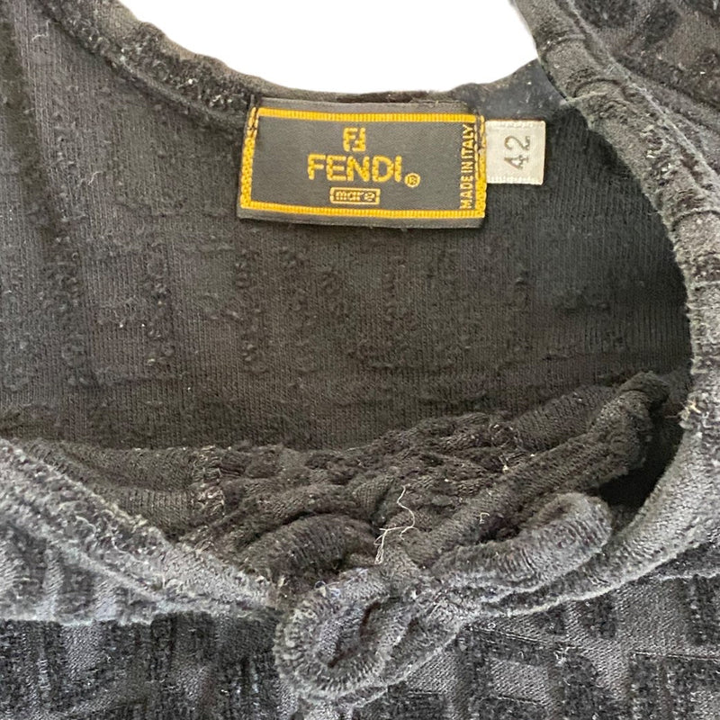 Fendi Mini abito logo nero. (M) freeshipping - BEATBOX COLLECTION